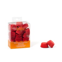 Kepimo krepšeliai raudonos spalvos 200vnt, mini keksiukams