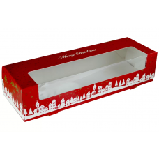 Kalėdinė dėžutė su langeliu 23,5 x 7,5 x 5 cm