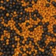 Orandžiniai/juodi maži pabarstukai 100g ⌀ 1,5 mm