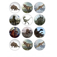 Valgomas paveikslėlis Dinozaurai keksiukams
