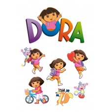 Valgomas paveikslėlis Dora figūrėlės