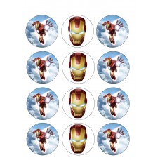 Valgomas paveikslėlis Iron man - Geležinis žmogus keksiukams