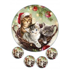 Valgomas paveikslėlis Katinėlių Kalėdos