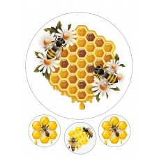 Valgomas paveikslėlis Bitės - medus 