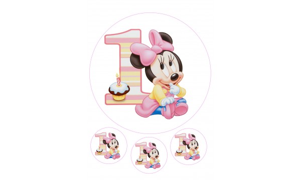 Valgomas paveikslėlis Mickey Mouse - minnie mouse - Pelytė Minė