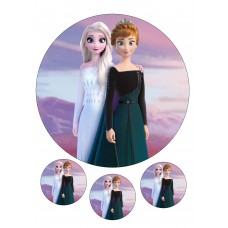 Valgomas paveikslėlis Frozen 2 - Ledo šalis Elza ir Anna