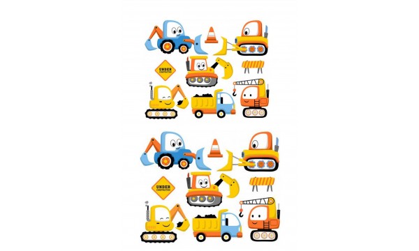 Valgomas paveikslėlis Vaikiškos darbo mašinėlės figūrėlės