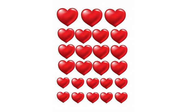 Valgomas paveikslėlis Meilė - širdelės 2 figūrėlės