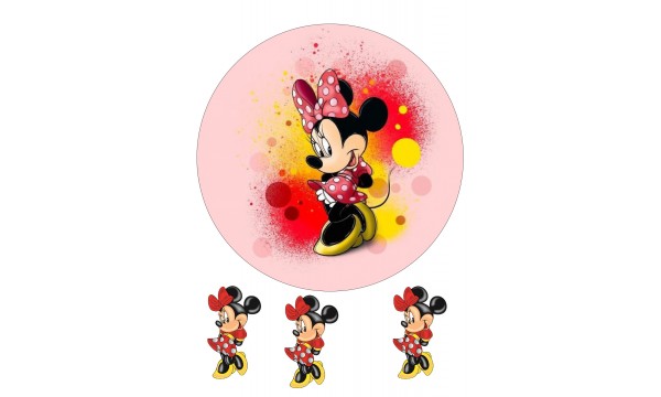Valgomas paveikslėlis Mickey Mouse - minnie mouse - Pelytė Minė 4